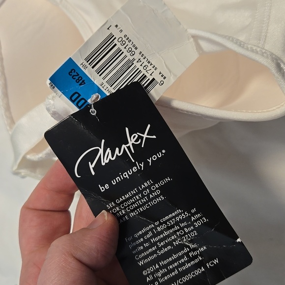 Playtex White Body Revelation Underwire 40DDD Bra 4823 - Picture 5 of 7